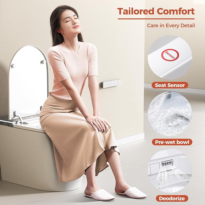 Smart Toilet with Bidet Built in, Japanese Bidet Toilet,