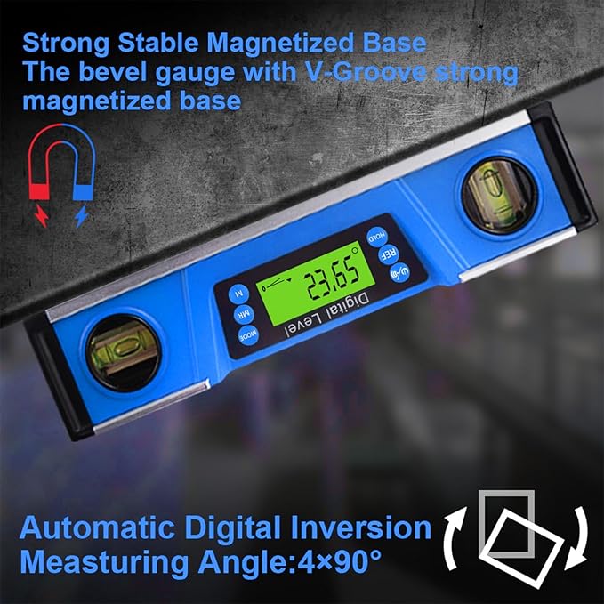 Digital Level and Protractor, 10 Inch IP54 Protected Electronic Bubble