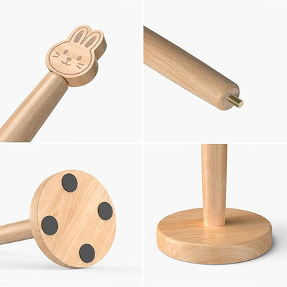 KitchLife Cute Wooden Paper Towel Holder Countertop