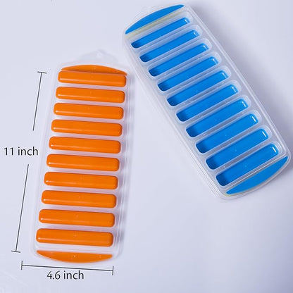 Ozera 4 Pack Ice Cube Trays, Narrow Water Bottle Ice Cube Tray Stick, Silicone