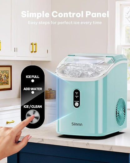 Nugget Ice Maker Countertop, Silonn Chewable Pellet Ice Machine