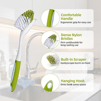 Dish Brush Scrub Brush with Handle
