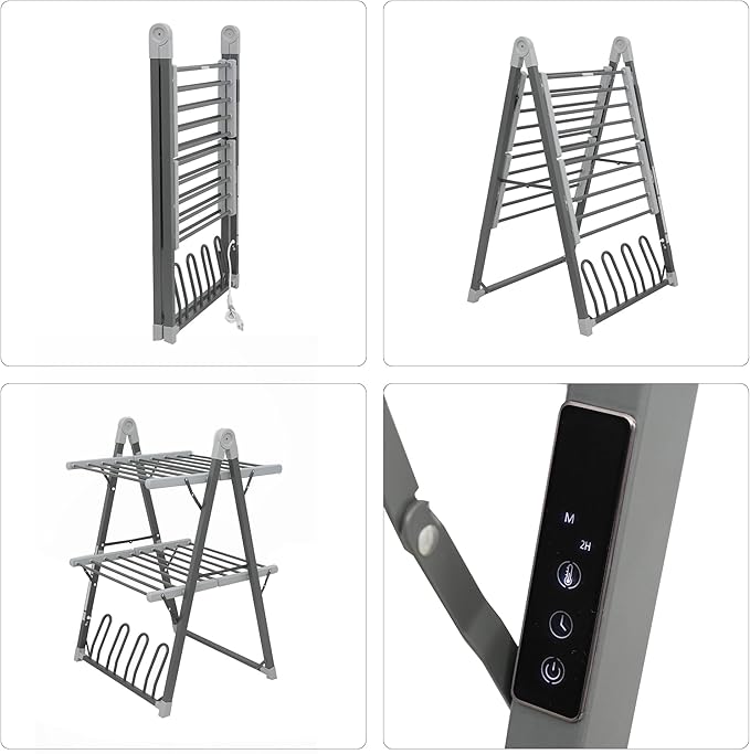 SHARNDY Electric Heated Clothes Drying Rack, Foldable Heated Garment Dryer