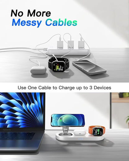 Upgraded 3 in 1 Wireless Charging Station