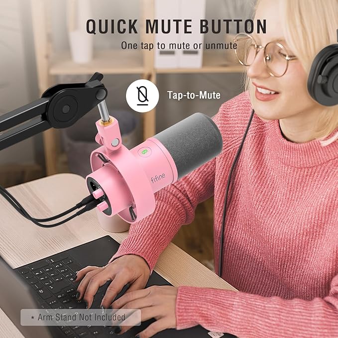 FIFINE XLR/USB Dynamic Microphone, Studio XLR Vocal Podcast Microphone