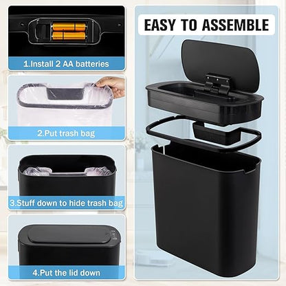 Cesun Motion Sensor Trash Can, 5 Gallon Automatic Bathroom Garbage Can