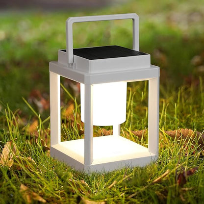 Outdoor Table Lamp, Led Lamps for Nightstand, Solar Lanterns Outdoor Hanging for Patio Waterproof, Cordless Battery Operated Lamp, Rechargeable Solar Lantern for Reading, Decor, Camping