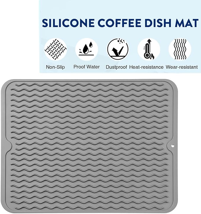 Silicone Dish Drying Mat for Multiple Usage, Easy clean, Eco-friendly,
