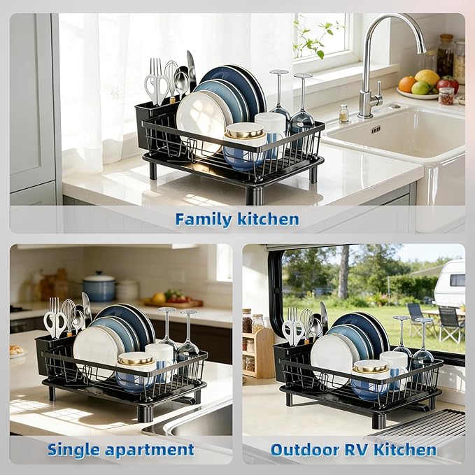 GAOKASE Dish Drying Rack, Stainless Steel-Dish Rack, Dish Racks