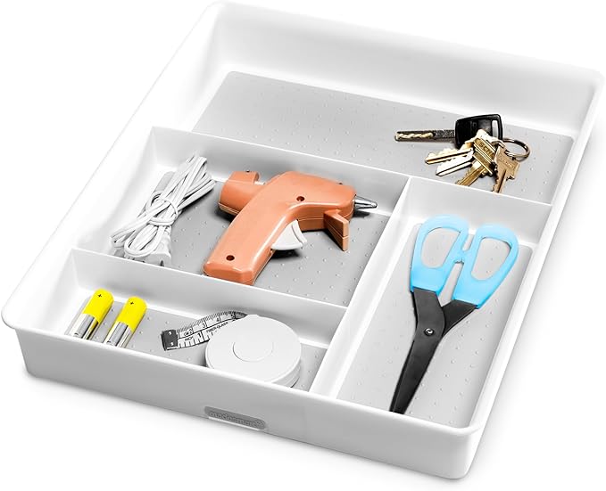 madesmart 4 Compartment Drawer Organizer, Office Tools, & Small Household Items
