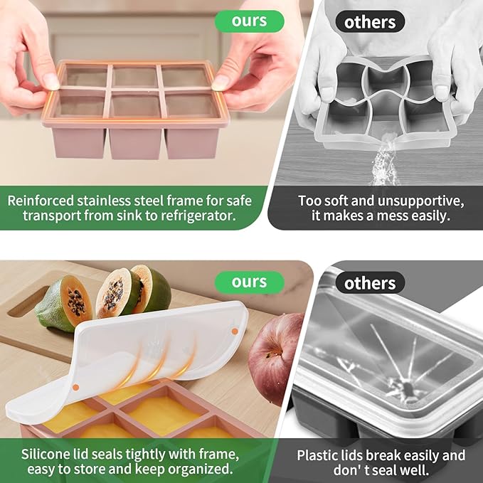 Large Ice Cube Tray for Whiskey: FDDBI Silicone Ice Cube Trays
