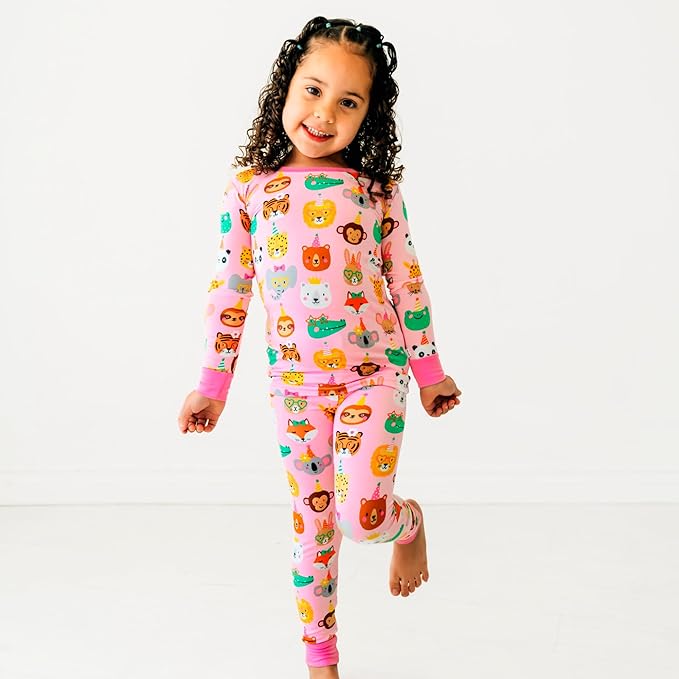 Little Sleepies Two-Piece Pajama Set for Boys & Girls, Soft Viscose from Bamboo Toddler Pajamas for Kids, Family Matching PJs