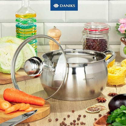 Daniks Classic 3 Quart Stainless Steel Stock Pot