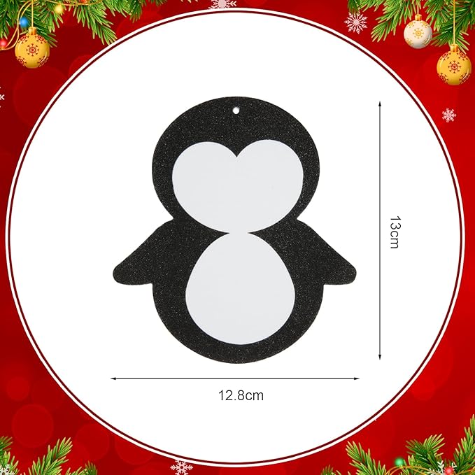 Fennoral 12 Pack Penguin Crafts for Kids Make You Own Penguin Foam Christmas Ornaments DIY Arts and Crafts for Kids Girls Boys Chirstmas Party Supplies Winter Xmas Tree Decoration
