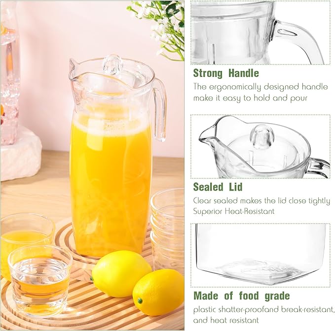 Didaey 4 Pcs Acrylic Water Pitcher