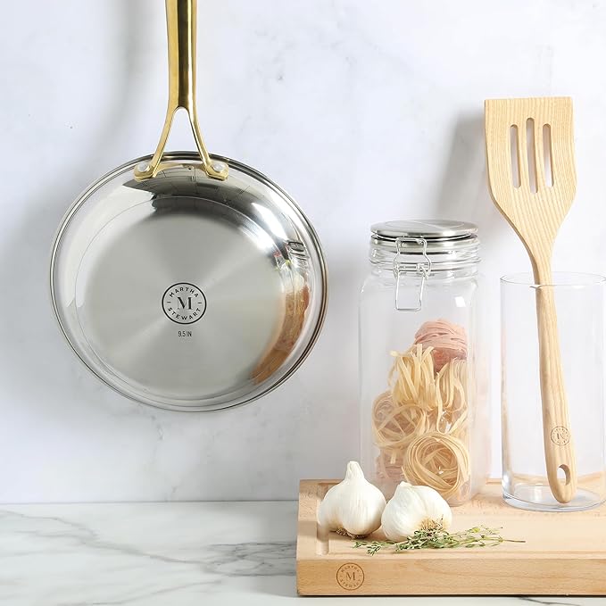 Martha Stewart Castelle 9.5-Inch Stainless Steel Frying Pan