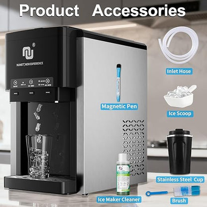 NUNET 3-in-1 Water Bottle Bottom-Loading Ice Dispenser Water Cooler Crusher