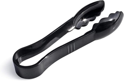 New Star Foodservice 35698 Utility Tong High Heat Plastic, Scalloped, 6 inch, Black, Set of 12