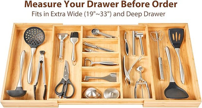 Umilife Extra Large Expandable Kitchen Drawer Organizer