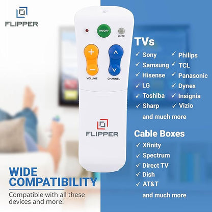Flipper Big Button Universal TV Remote