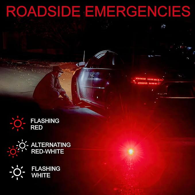 K-Bern Red & White Rechargeable Headlamp, 1500 Lumens, UL Approved 3500 mAh Battery, Ultra Bright Head Lights Waterproof, Lightweight, Aluminum, Perfect for Work, Dog Walking & Camping