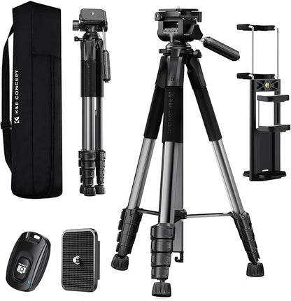 K&F CONCEPT Camera Tripod, Cellphone Clip