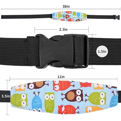 Luckyiren Head Support for Baby Car Seat, Straps with Pillow Support Band, Neck Relief Headrest for Stroller, Slumber Sling Sleep Positioner for Toddler Infants Child Children Kids
