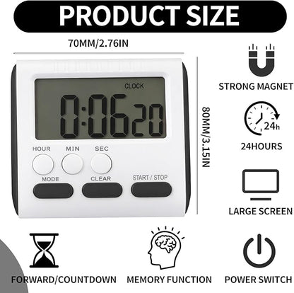 Mudder 12 Pack Digital Kitchen Timer