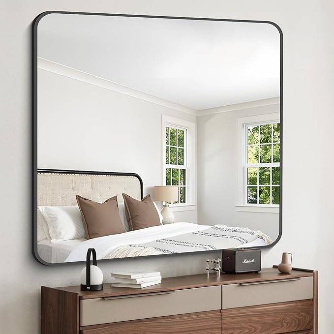 FORBATH Bathroom Mirror 42x42 Inch, Large Square Vanity Mirror
