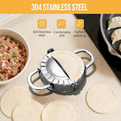 Stainless Steel Dumpling Ravioli Maker Press, 2 Pack Pierogi Mold