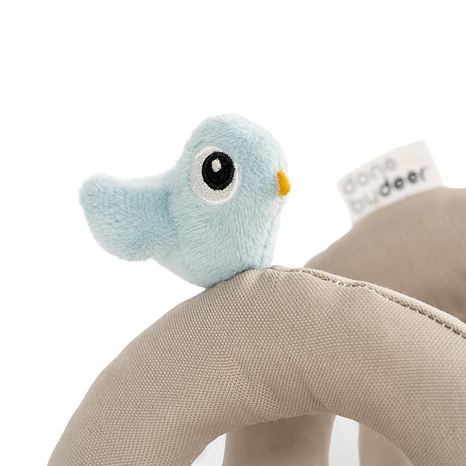 Done by Deer Lalee Sand Activity Spiral Baby Toy - Sensory Cactus, Mirror, and Crinkle Sound for Cots, Car Seats, Strollers, and Prams - Perfect Travel Companion