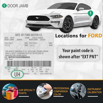 Touch Up Paint for Ford Agate Black Metallic(UM), Color Exact Match Auto Paint Repair Pen Fix Chips and Nicks Scuff