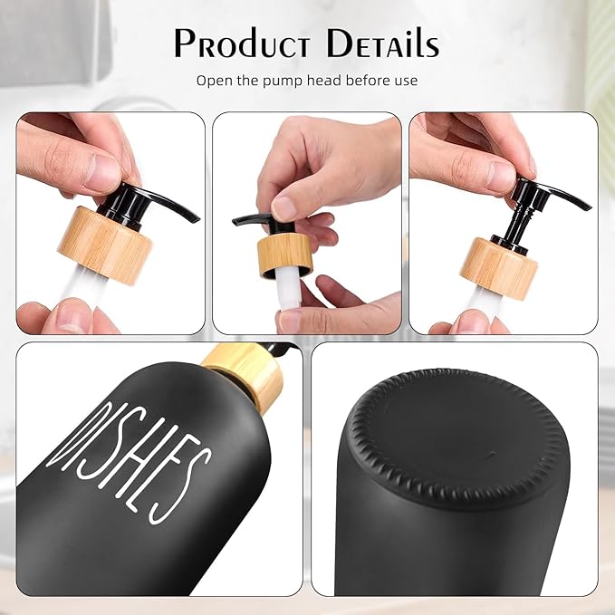 Arktek Glass Soap Dispenser Set