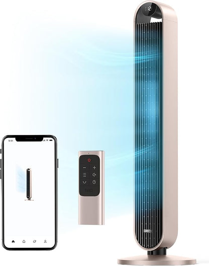Dreo Smart Tower Fan Voice Control, 120° Oscillating Fan Works