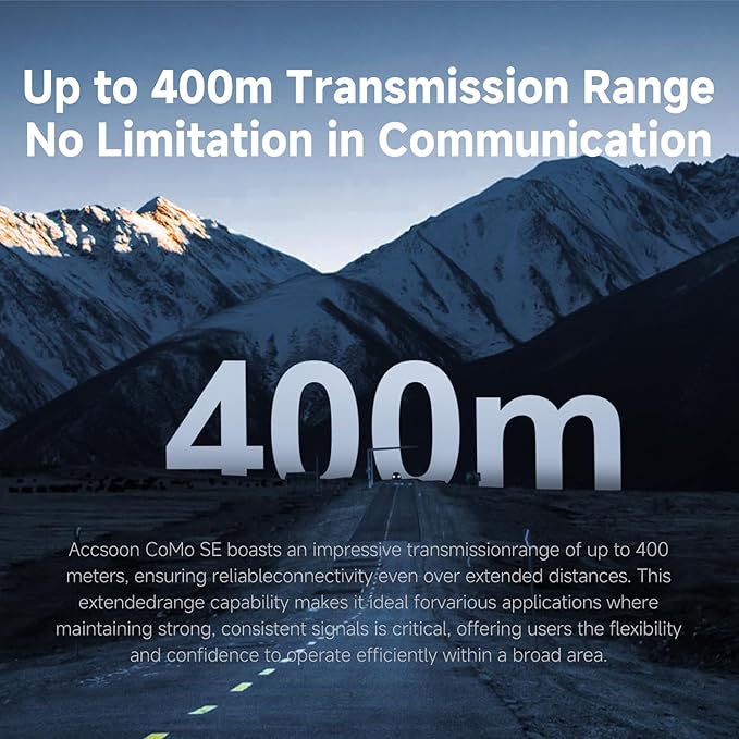 Accsoon Como SE Wireless Headset Intercom System 1312ft Team Communication