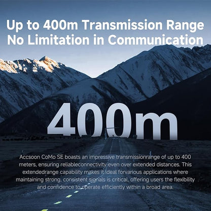 Accsoon Como SE Wireless Headset Intercom System 1312ft Team Communication