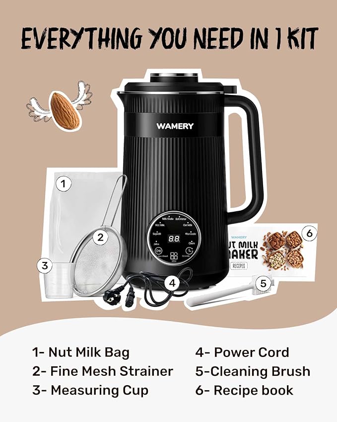 Wamery 32oz Nut Milk Maker Machine