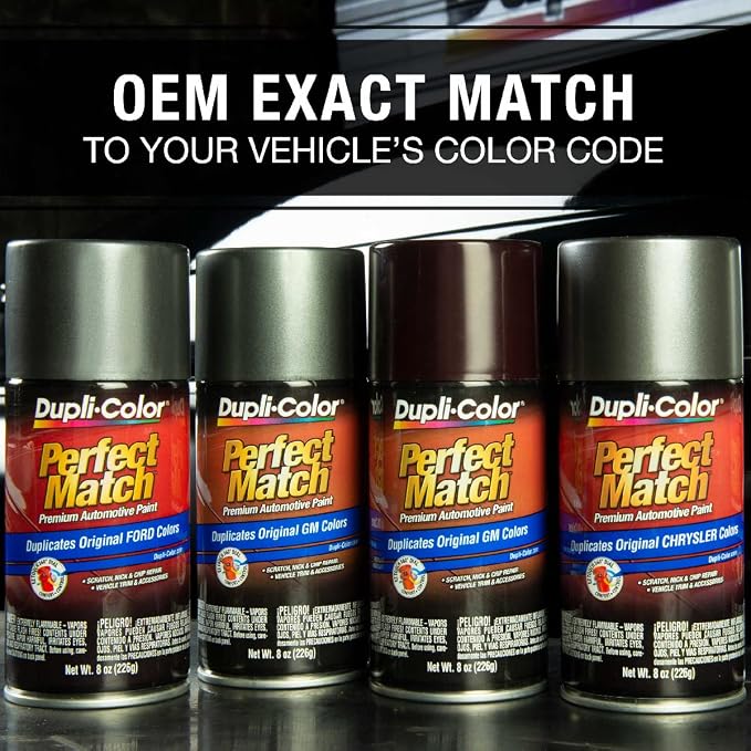 Dupli-Color Perfect Match Premium Automotive Paint, Platinum (M), 8 oz