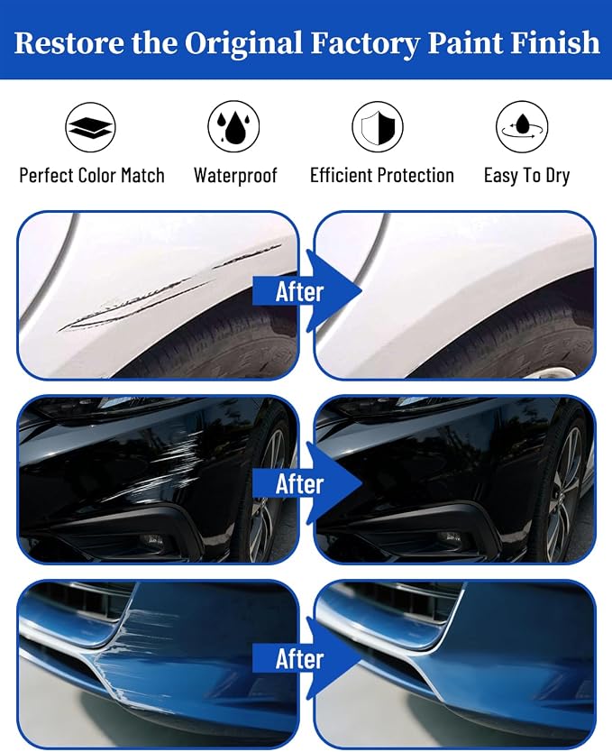 Downpour Metallic GXP/WA136H Touch up Paint for GMC-Exact Match Scratch Repair Kit 2-In-1 Premium Car Paint Pen for Chips & Nicks