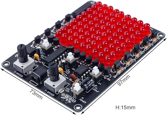 Soldering Learning Kit, ICSTATION LED Soldering Practice Kit With Knob Control LED Light Kit Soldering Project for Back to School Students STEM Teaching and Learning Education
