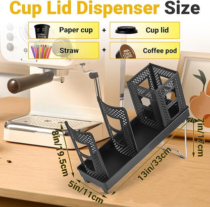 Cup and Lid Holder, Disposable Paper Cup Dispenser