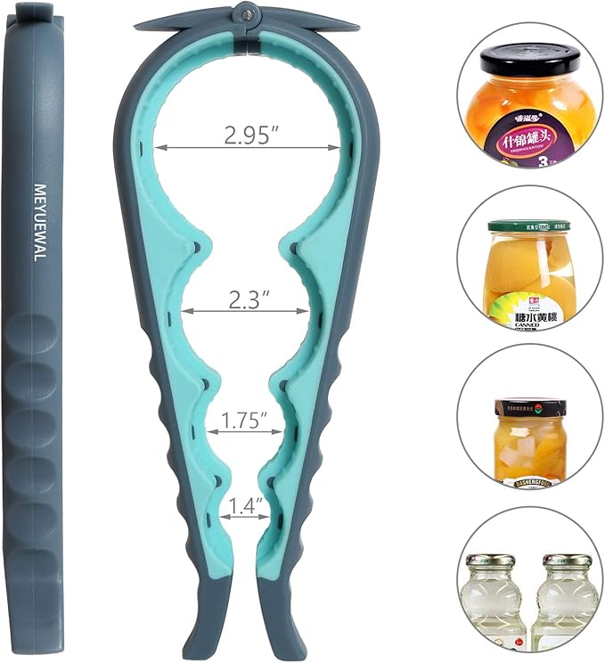 Jar Opener, 5 in 1 Multi Function Can Opener Bottle Opener Kit