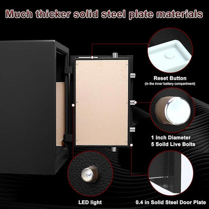 TIGERKING Safe Box, Home Safe, Large Security Box