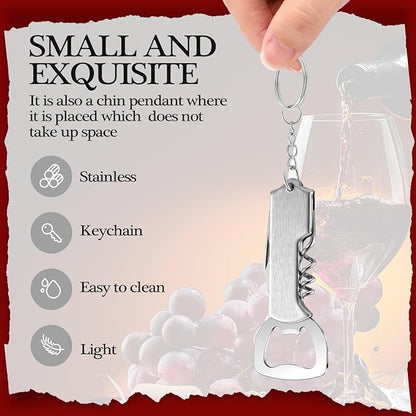 Ziliny 48 Pcs Bottle Opener Keychain Bulk Wine Bottle Beer Opener Keychain