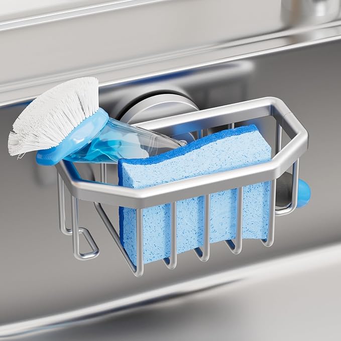 TAILI Sink Caddy with Strong Suction Cup, Sponge Holder