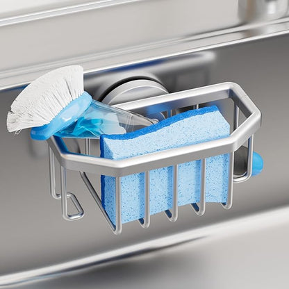 TAILI Sink Caddy with Strong Suction Cup, Sponge Holder