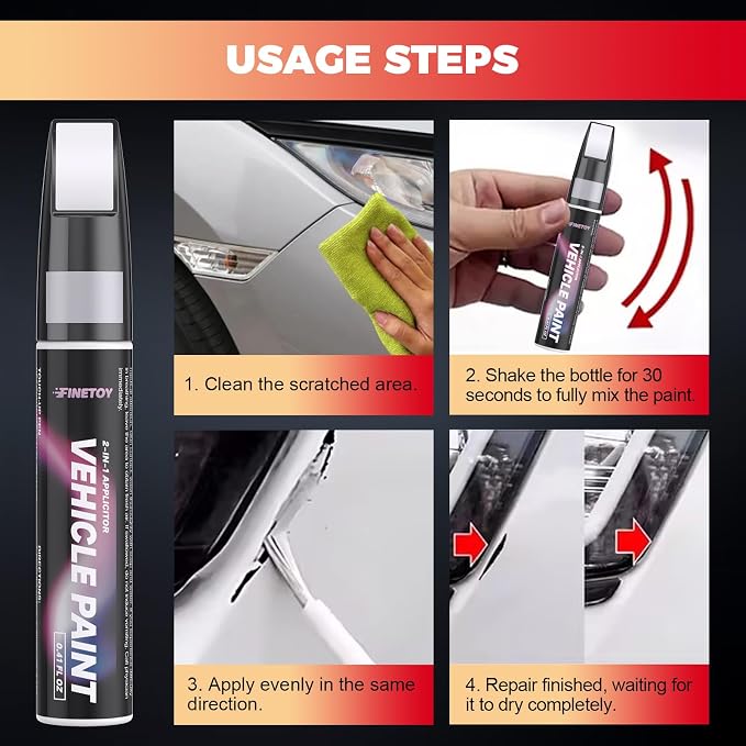 Obsidian Black Pearl Metallic(32J) Touch up Paint for Subaru, Quick & Easy Fix for Car Scratches, 2 in 1 Car Touch up Paint with Pen Tip and Brush, Auto Scratch Repair Pen with Exact Color Match