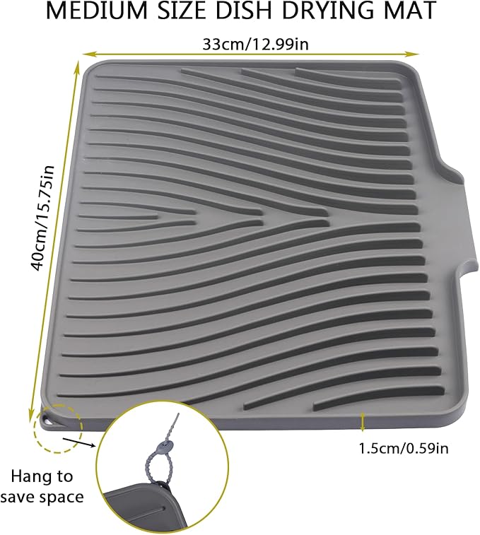 Silicone Drying Mat, Heat-Resistant, Eco-friendly, Hygienic Drying Pad