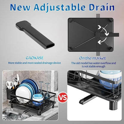 GAOKASE Dish Drying Rack, Stainless Steel-Dish Rack, Dish Racks