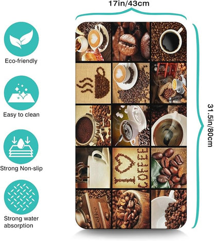 Coffee Mat 17inx31.5in, Coffee Bar Mat